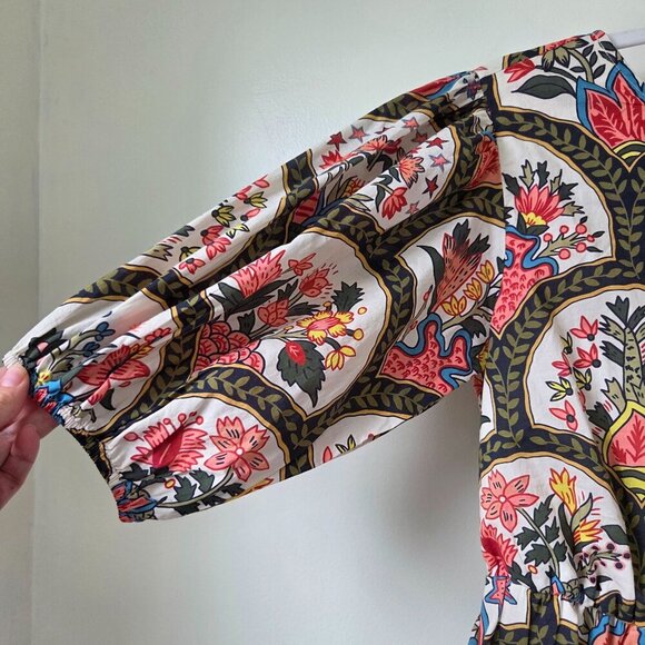 NWT Rhode Molly Lace Up Back Mini Dress in Mushroom Print Small - Picture 5 of 10